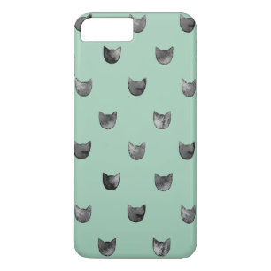Coque Case-Mate iPhone Vert mignon chic Girly de motif de chat