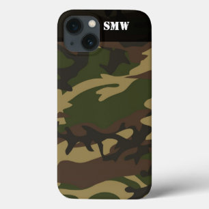 Etui iPhone 13 Vert militaire de Camoflauge Camo personnalisé