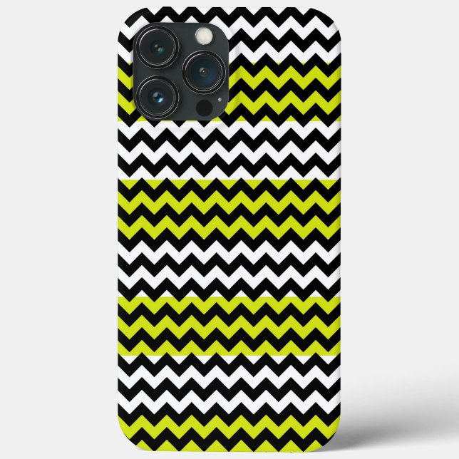 Coques Case-Mate iPhone Vert noir blanc Chevron Zigzag (Verso)