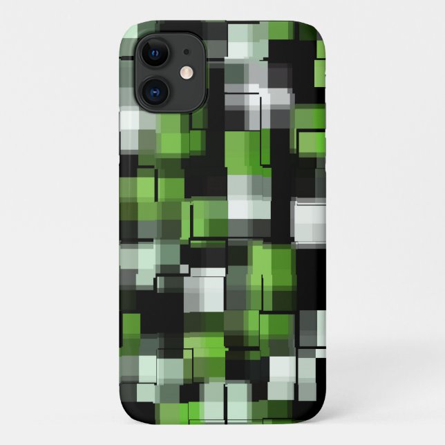 Coques Case-Mate iPhone Vert noir blanc Motif moderne (Dos)