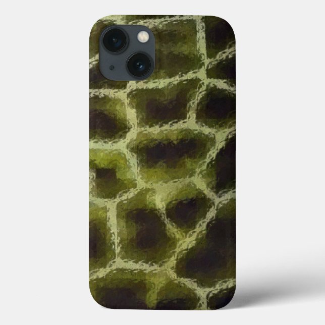 Coques Case-Mate iPhone Vert olive poster de animal (Verso)