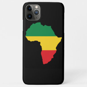 Coque Case-Mate Pour iPhone Vert, or et drapeau rouge de l'Afrique