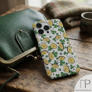 Coque Case-Mate iPhone Vert Or St Patrick Trèfle Chanceux Vous