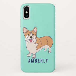 Case-Mate iPhone Case Vert personnalisé de menthe de chien de corgi