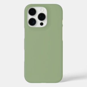 Coque iPhone 16 Pro Vert Sage moderne Couleur uni