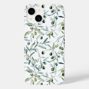 Coque Case-Mate iPhone Vert sauge aquarelle français campagne olive 