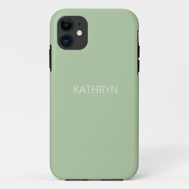 Coques Case-Mate iPhone vert sauge naturel solide (Dos)