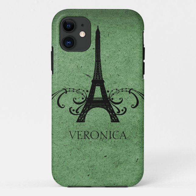 Coques Case-Mate iPhone Vert Vintage Français (Dos)