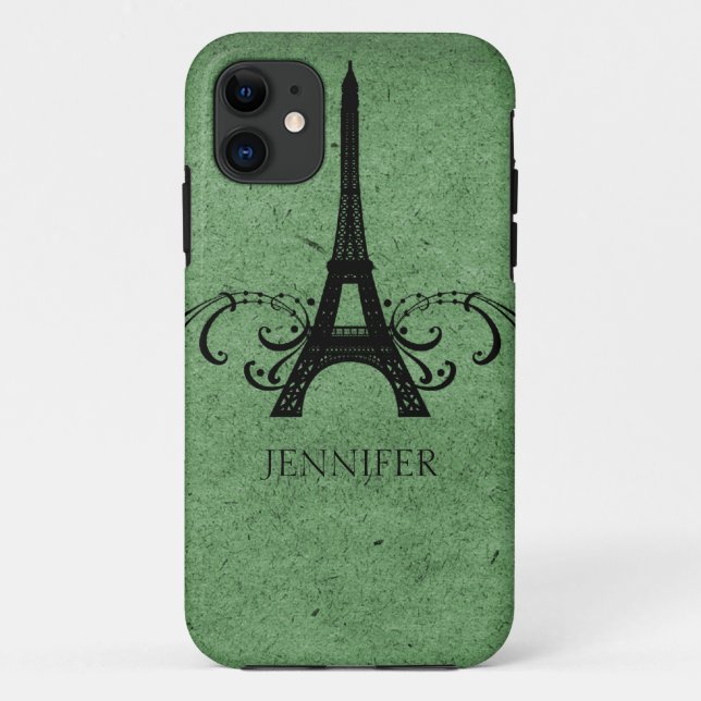 Coques Case-Mate iPhone Vert Vintage Français (Dos)