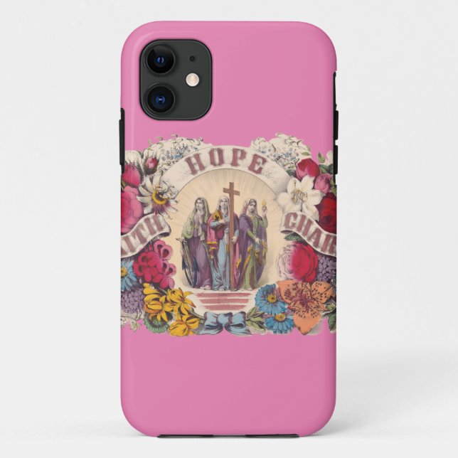 Coques Case-Mate iPhone Vertus théologales Foi, Espérance et Charité (Dos)