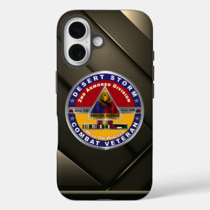 Coque Pour iPhone 16 Vétéran de la 2e division blindée Storm Desert