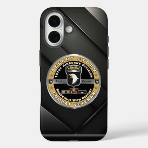 Coque Pour iPhone 16 Vétéran de la division aéroportée 101 de la tempêt