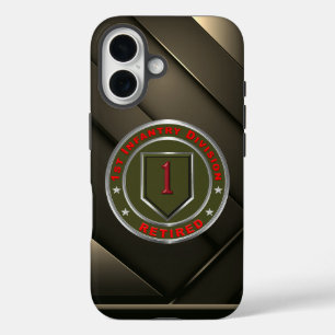 Coque Pour iPhone 16 Vétéran retraité de la 1re division d'infanterie