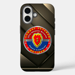 Coque Pour iPhone 16 Vétéran retraité de la 25e division d'infanterie