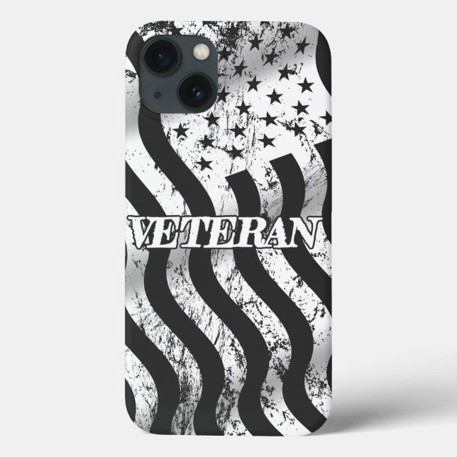 Coques Case-Mate iPhone Vétéran USA - vintage blanc (Verso)