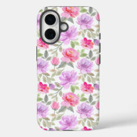 Vibe Printanier Frais : Dessin Floral Rose et Viol