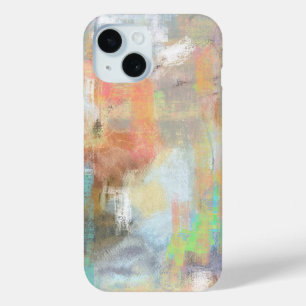 Coque Case-Mate iPhone Vibe rétro, jaune, pêche, taupe, gris, peinture cy