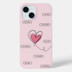 Coque Case-Mate iPhone vibe rose girpositif citations coeur mignon