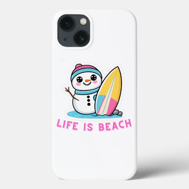 Coques Case-Mate iPhone Vibes Beachy Snowman (Verso)