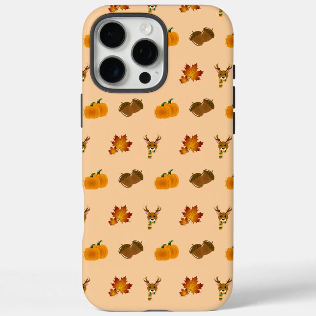 Coques Case-Mate iPhone Vibes d'automne Deer Maple Feuille Citrouille Acor (Verso)