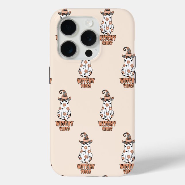 Coques Case-Mate iPhone "Vibes de cuisine" Halloween Witch Ghost Orange (Verso)
