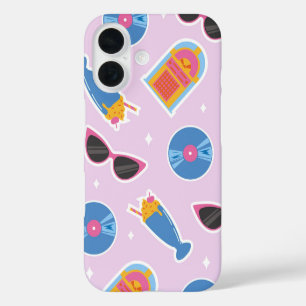 Coque Pour iPhone 16 Vibes de dîner les années 50 rose