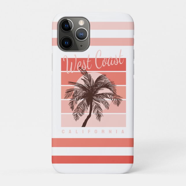 Coques Case-Mate iPhone Vibes de la côte ouest : coucher de soleil en Cali (Dos)