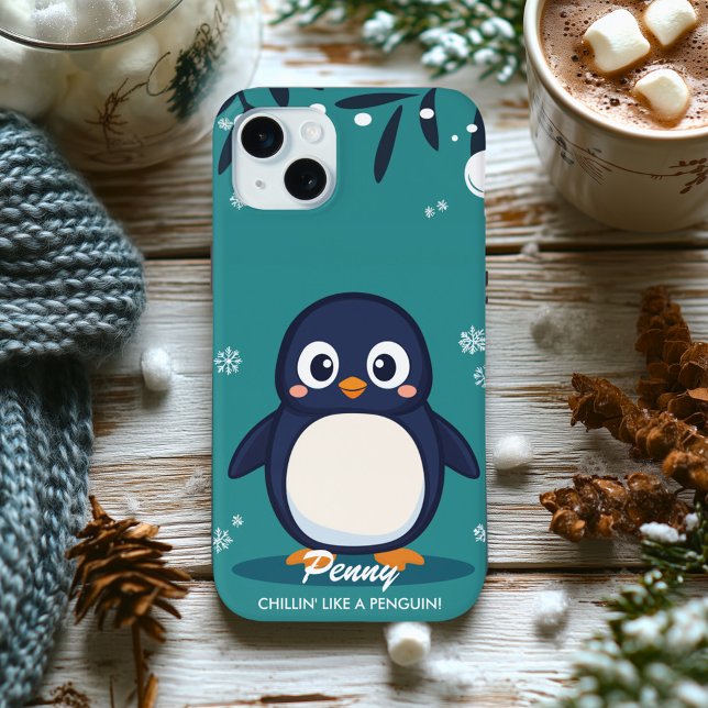Coques Case-Mate iPhone Vibes de pingouin cool - Charme mignon et conforta (Créateur téléchargé)