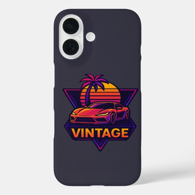 Coques Case-Mate iPhone Vibes de Ride Rétro - Vitesse du coucher de soleil (Verso)