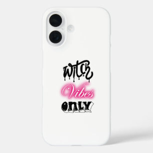 Coque Pour iPhone 16 vibes de sorcière rose seulement halloween typogra