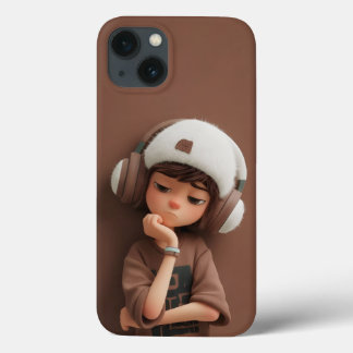 Case-Mate iPhone Case Vibes Décontractées : Garçon Esthétique avec Casqu