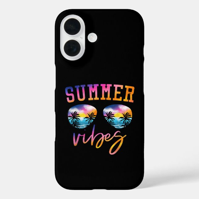 Coques Case-Mate iPhone Vibes D'Été Lunettes De Soleil Avec Palm Tree Funn (Verso)