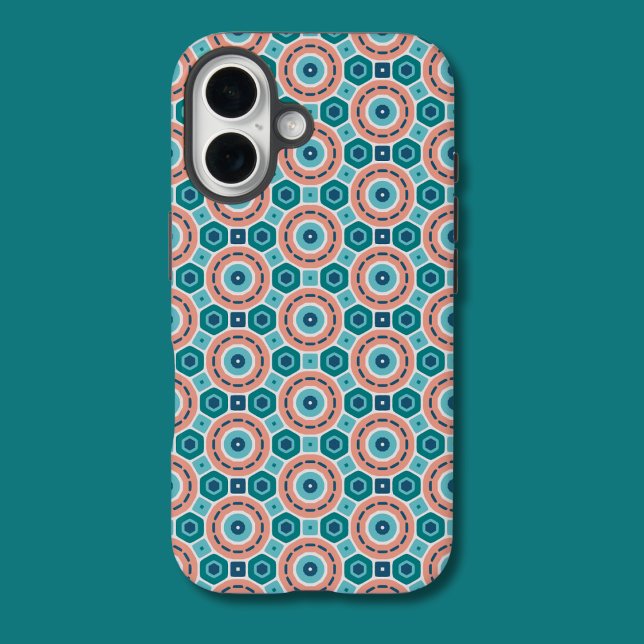 Coques Case-Mate iPhone Vibes d'été méditerranéenne Motif géométrique (Créateur téléchargé)