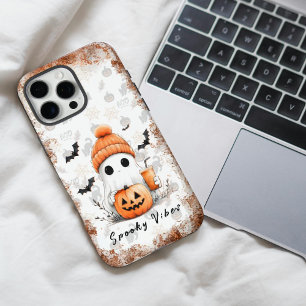 Coque iPhone 16 Pro Max Vibes Éffrayantes d'épices citrouilles personnalis
