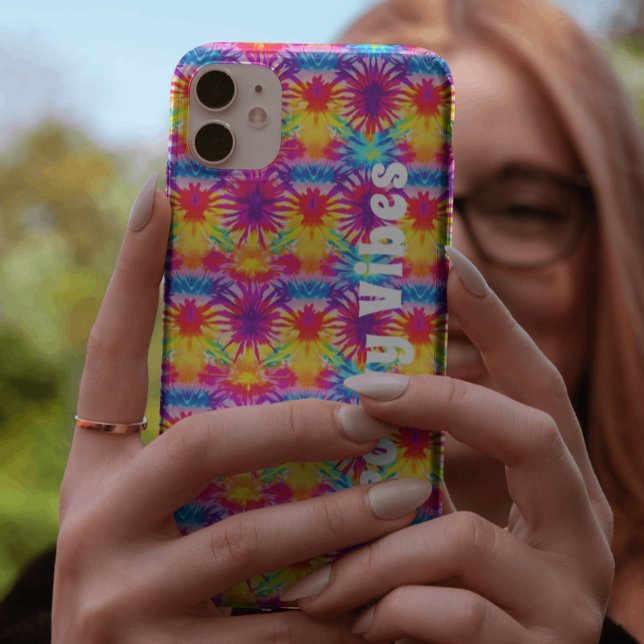 Coques Case-Mate iPhone Vibes super Tie Dye personnalisable (Fun gift idea for tie dye lovers!)
