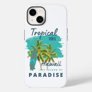 Coque Case-Mate iPhone Vibes Tropicales Hawaï Île du Paradis