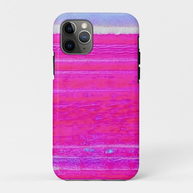 Coques Case-Mate iPhone Vibrant Abstrait rose et violet rayures Art (Dos)