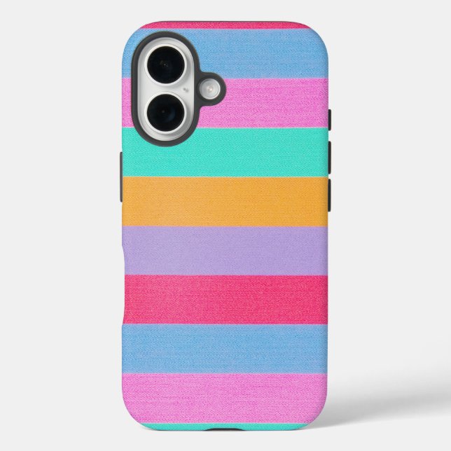 Coques Case-Mate iPhone Vibrant Colorful Retro Stripes (Verso)