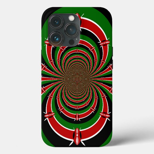 Coques Case-Mate iPhone Vibrant Kenya Vision : Drapeau kényan en miroir (Verso)