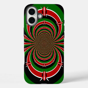 Coques iPhone 16 Plus Vibrant Kenya Vision : Drapeau kényan en miroir