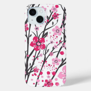 Coque Case-Mate iPhone Vibrant Pink Cherry Blossom Branches Pattern Phone