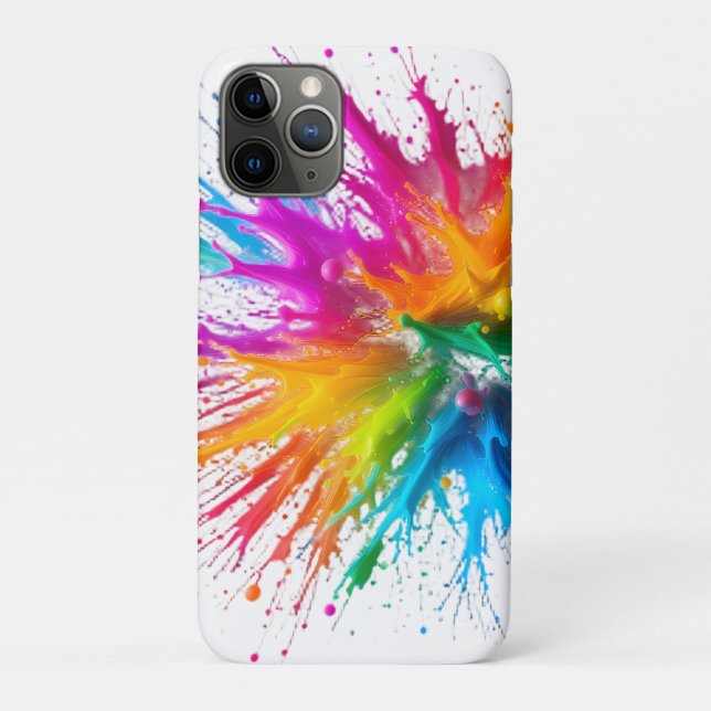 Coques Case-Mate iPhone Vibrant Rainbow Paint Splatter Explosion (Dos)