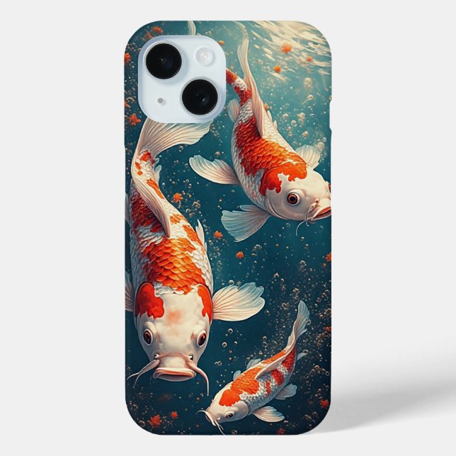 Coques Case-Mate iPhone Vibrants poissons Koï nageant (Verso)