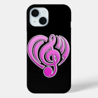Vibrations Amour Musical Cœur Rose Note De Musique