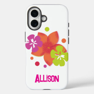 Coque Pour iPhone 16 Vibrations Tropicales Fluorescentes