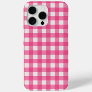 Coque Case-Mate iPhone Vichy à carreaux rose et blanc