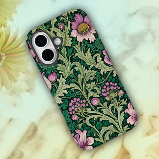 Coque Pour iPhone 16 Victorian Floral Wallpaper 