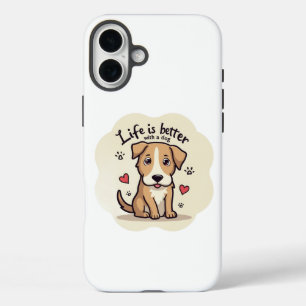 Coque Pour iPhone 16 Plus Vie avec des chiens