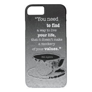 Coque iPhone 8/7 Vie et valeurs, Existentialisme illustré citation