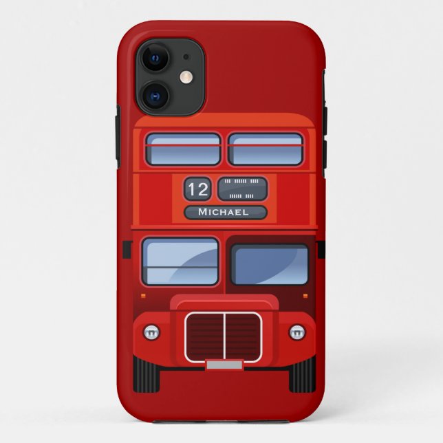 Coques Case-Mate iPhone Vieil autobus à  impériale de rouge de Londres (Dos)